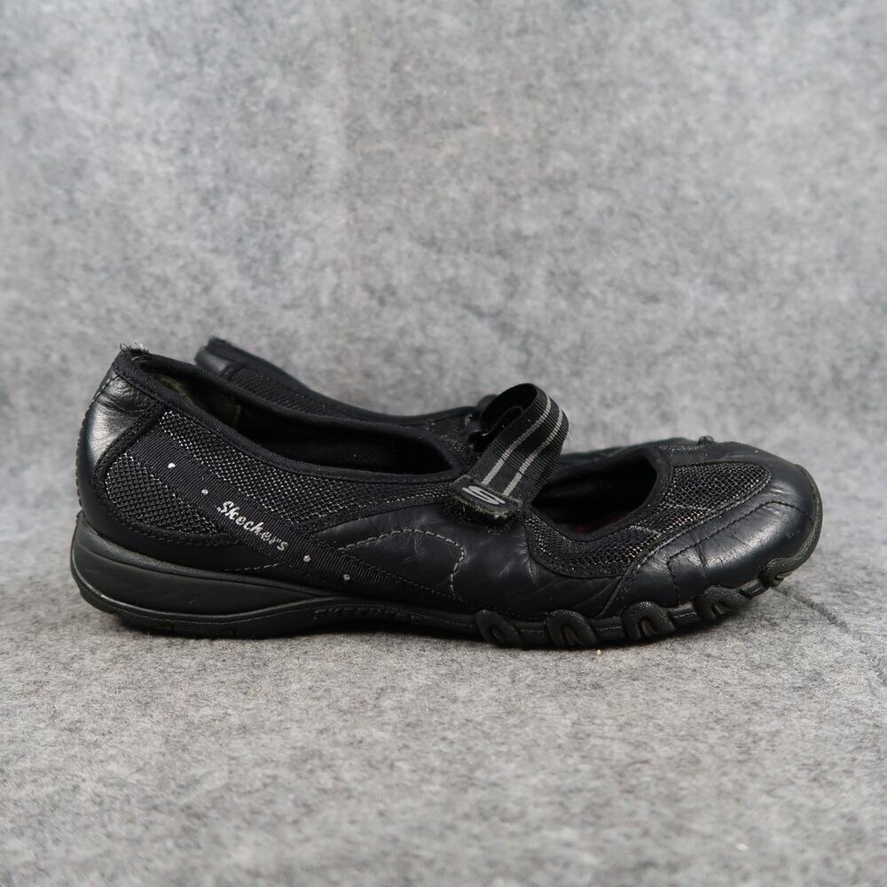 Skechers Shoes Womens 6 Mary Jane Sport Sneaker Casual Comfort Black Adjustable